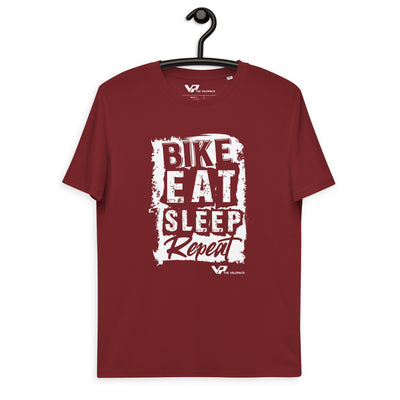 Unisex organic cotton t-shirt BIKE, EAT, SLEEP, REPEAT