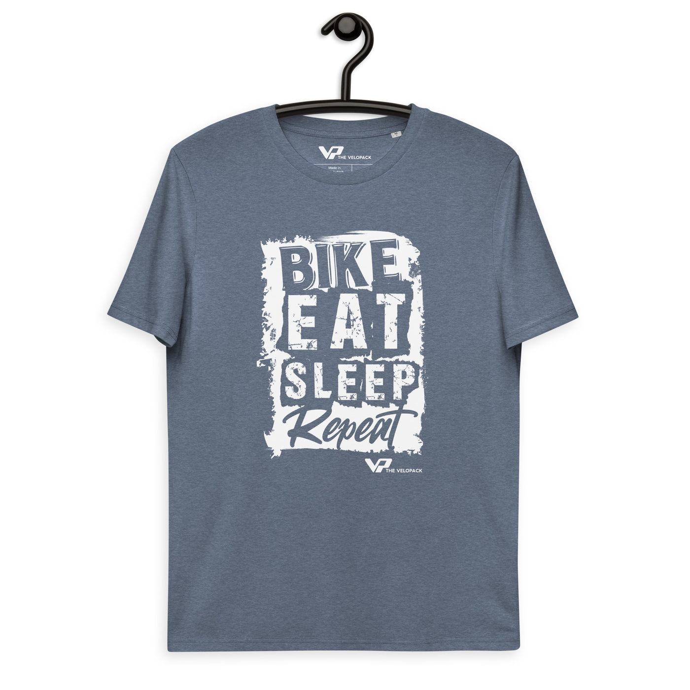 Unisex organic cotton t-shirt BIKE, EAT, SLEEP, REPEAT