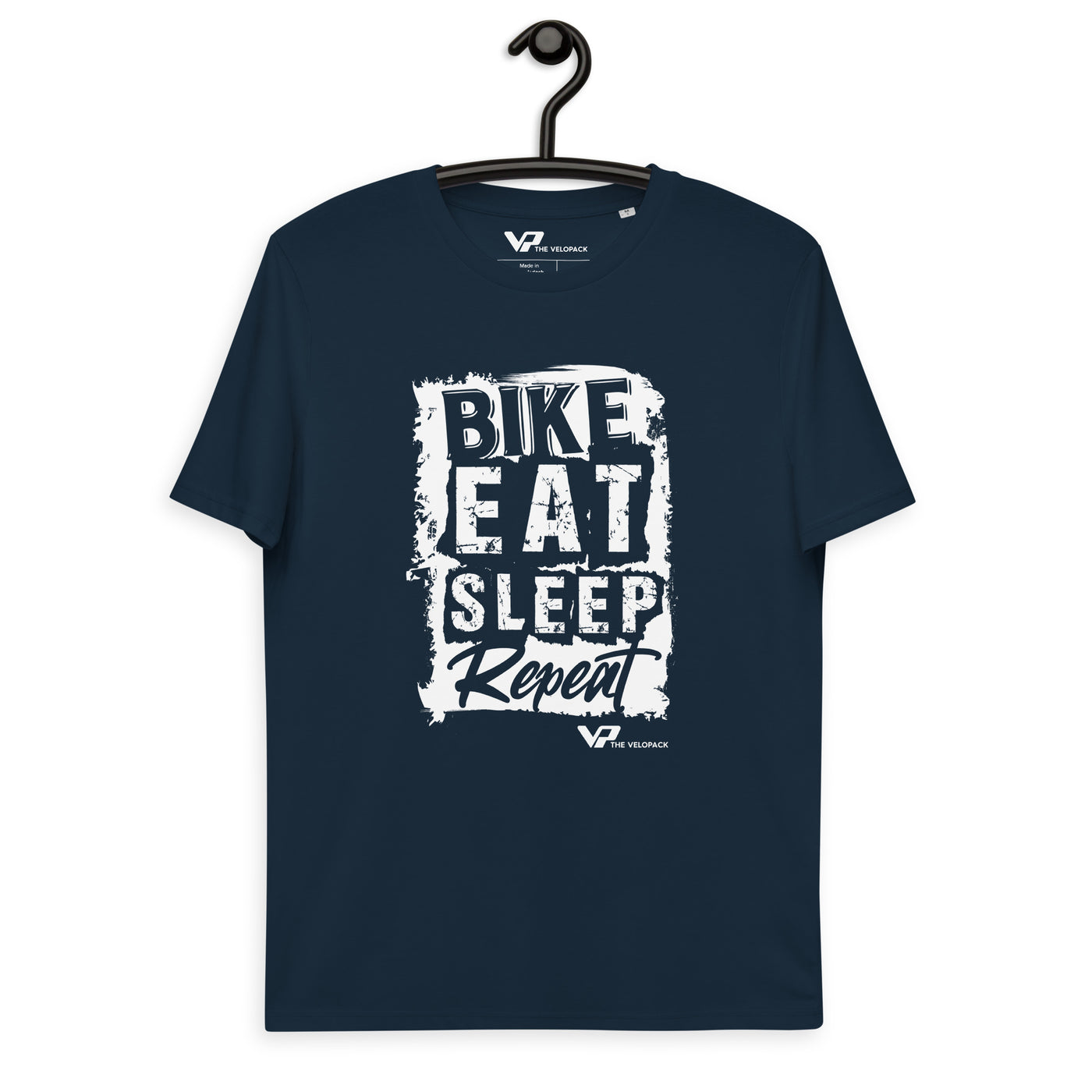 Unisex organic cotton t-shirt BIKE, EAT, SLEEP, REPEAT