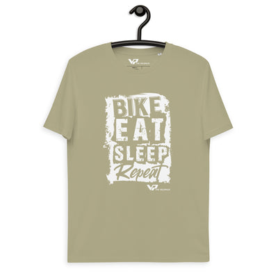 Unisex organic cotton t-shirt BIKE, EAT, SLEEP, REPEAT