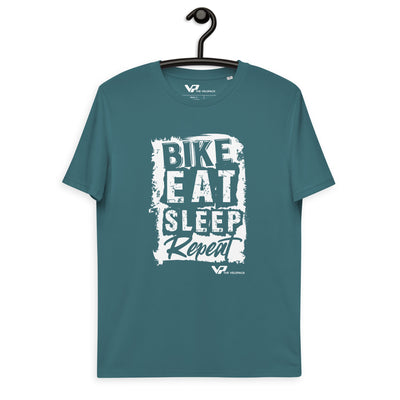 Unisex organic cotton t-shirt BIKE, EAT, SLEEP, REPEAT